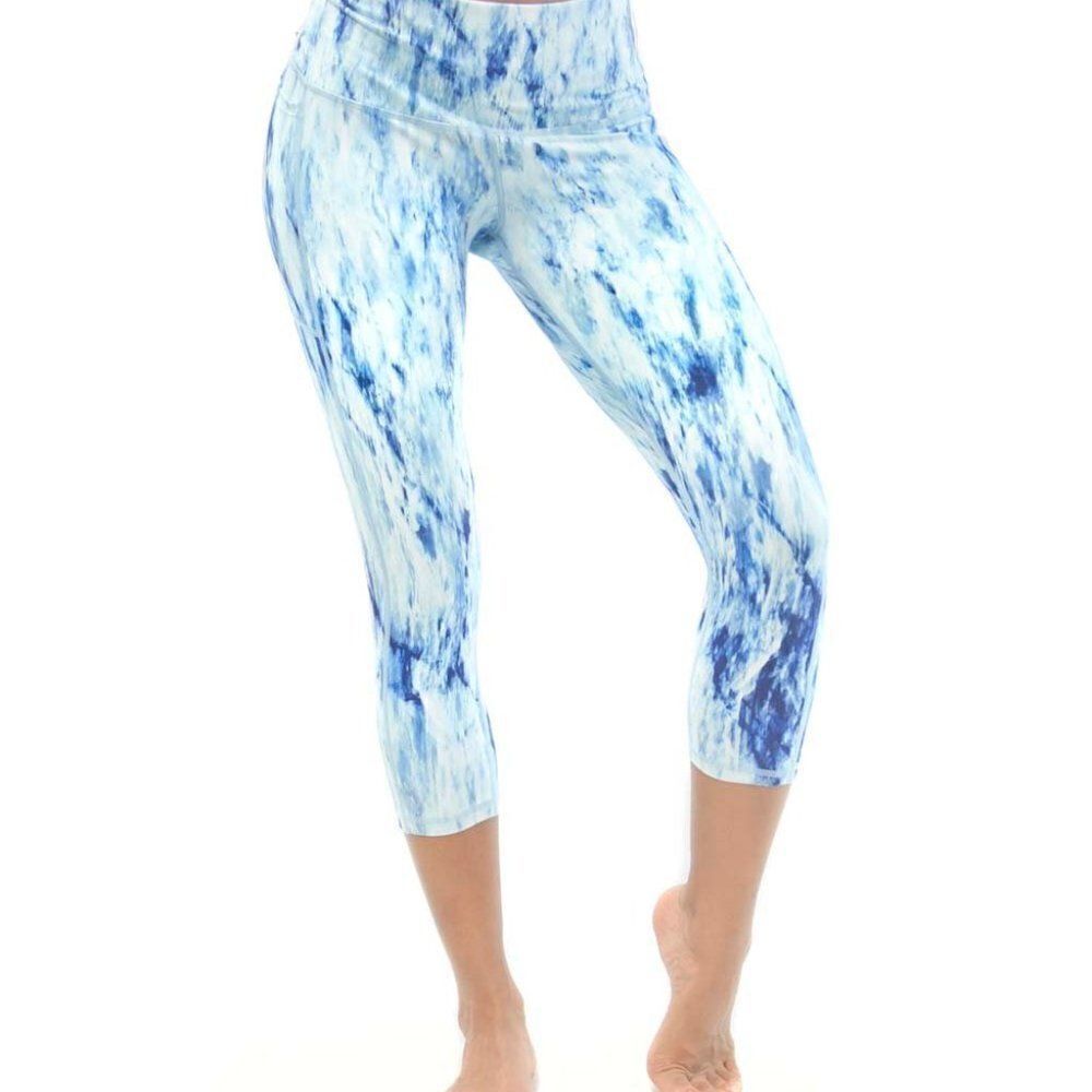 Just Live Mystic Blue Cropped Leggings Sz XL